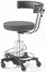 Hydraulic Surgeon's Stool with wrap-around arm